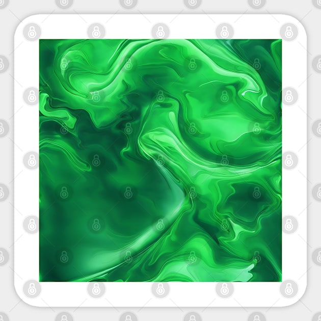 ELEGANT LIGHT GREEN LIQUID MARBLE DESIGN, IPHONE CASE AND MORE Sticker by ZARBIT